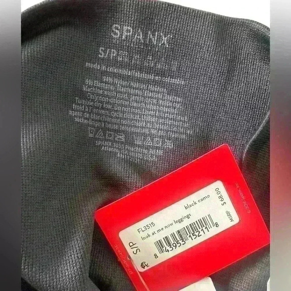 NWT Spanx Look At Me Now Black Camo Leggings Size Small, Medium, & Large avail - Picture 6 of 8
